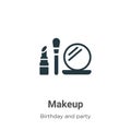 Makeup vector icon on white background. Flat vector makeup icon symbol sign from modern birthday and party collection for mobile