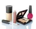 Makeup on white background Royalty Free Stock Photo