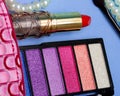 Makeups And Lipstick Shows Beauty Product And Accessory Royalty Free Stock Photo