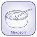 makgeolli. Vector illustration decorative design