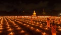 Makha Bucha Day is the day when the Lord Buddha performed his performance Royalty Free Stock Photo