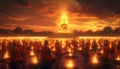 Makha Bucha Day is the day when the Lord Buddha performed his performance.