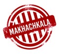 Makhachkala - Red grunge button, stamp