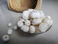 Makhana, also called as Lotus Seeds or Fox Nuts. Royalty Free Stock Photo