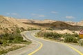 The Makhtesh Gadol, road in Negev desert, Israel Royalty Free Stock Photo