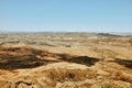 Makhtesh Ramon - Ramon Crater in Israel's Negev Desert from the Mitzpe Ramon lookout, with Mount Ramon in the background Royalty Free Stock Photo