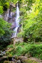 Makhuntseti Waterfall in Adjara on autumn day