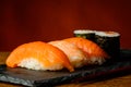 Maki and nigiri sushi Royalty Free Stock Photo
