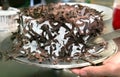 Making black forest cake Royalty Free Stock Photo
