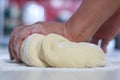 Making Bread Dough Royalty Free Stock Photo