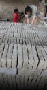 Making bricks from clay