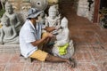 Making Buddha sculpture master at work