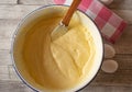 Fresh stirred cake batter Royalty Free Stock Photo