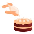 Making cake icon, cartoon style Royalty Free Stock Photo