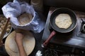 Cooking Chapatti in Goa, India