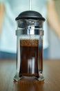 Making coffee from French Press Royalty Free Stock Photo