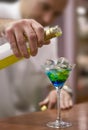 Making colorful drink Royalty Free Stock Photo