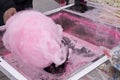 Making cotton candy Royalty Free Stock Photo