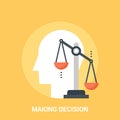 Making decision icon concept