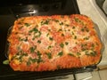 Making a Delicious Lasagna at Home, Fresh from Oven