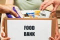 Making Donations To Food Bank Royalty Free Stock Photo