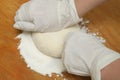 Making dough for the pie