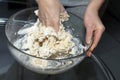 Making dough. Series. Royalty Free Stock Photo