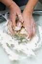 Making dough. Series. Royalty Free Stock Photo