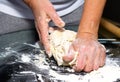 Making dough. Series. Royalty Free Stock Photo