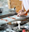 Making dumpling Royalty Free Stock Photo