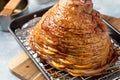 Making Easter or Christmas ham with honey orange glaze