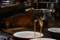 Making espresso coffee Royalty Free Stock Photo