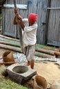 Making flour from rice