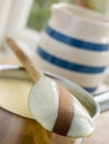 Making Fresh English Vanilla Custard Royalty Free Stock Photo