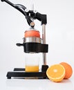 Making fresh orange juice . Royalty Free Stock Photo