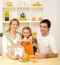 Making fruit juice is so much fun Royalty Free Stock Photo