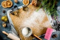 Making gingerbread cookie Royalty Free Stock Photo