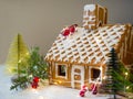 Making of gingerbread house for Christmas or new year