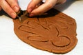 Making gingerbread man