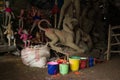 Making of goddess Durga idol for Durga puja