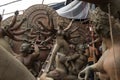 Making of goddess Durga idol for Durga puja