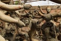 Making of goddess Durga idol for Durga puja