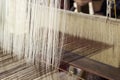 Making handmade weaving thread