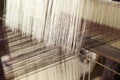 Making handmade weaving thread Royalty Free Stock Photo