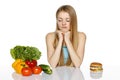 Making healthy diet choices Royalty Free Stock Photo