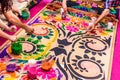 Making Holy Week carpet, Antigua, Guatemala