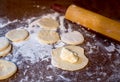 Making home made cheese pirogi