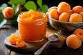 Making Homemade Tasty Apricot Jam. AI Generated Royalty Free Stock Photo