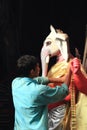 Making Idols of Goddess Ganesh.