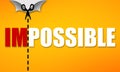 Making impossible to possible by scissors